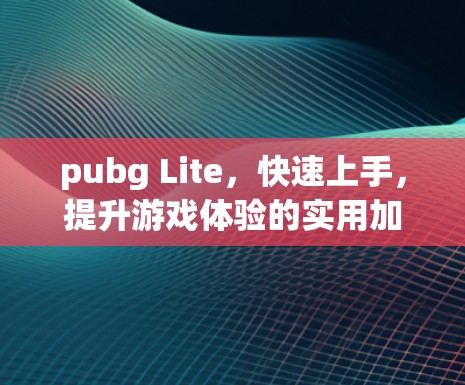 pubg Lite，快速上手，提升游戏体验的实用加速器