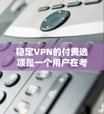 稳定VPN的付费选项是一个用户在考虑使用网络服务时的重要选择，涉及多方面的因素。以下是详细的分析和建议