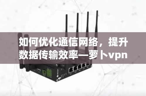 如何优化通信网络，提升数据传输效率—萝卜vpn加速器的应用与策略