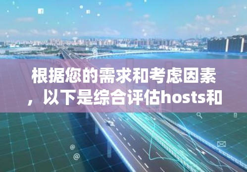 根据您的需求和考虑因素,以下是综合评估hosts和vpn的建议 根据您的需求和考虑因素,以下是综合评估hosts和vpn的建议