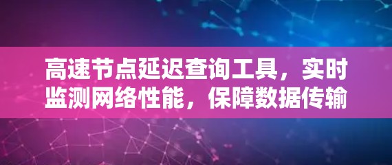 高速节点延迟查询工具，实时监测网络性能，保障数据传输安全