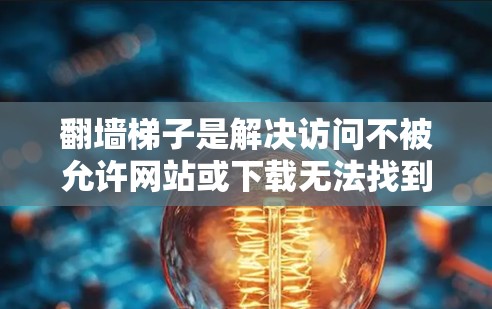 翻墙梯子是解决访问不被允许网站或下载无法找到内容问题的工具。以下是几个常见的推荐,供您参考 翻墙梯子是解决访问不被允许网站或下载无法找到内容问题的工具。以下是几个常见的推荐,供您参考