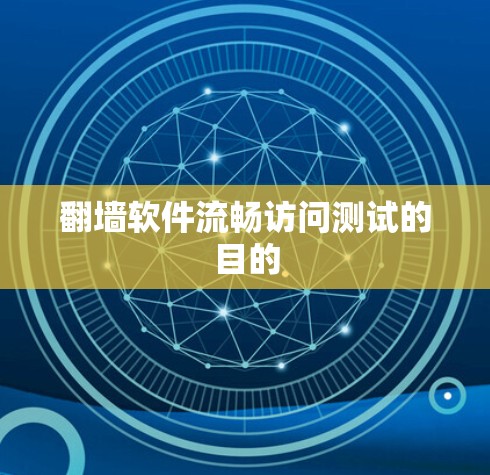 翻墙软件流畅访问测试的目的