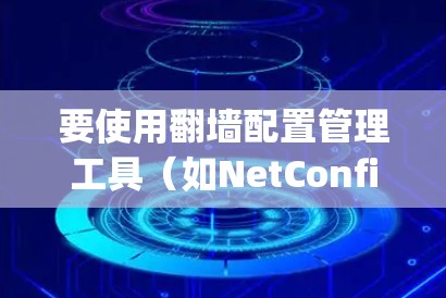 要使用翻墙配置管理工具（如NetConfig）进行网站访问控制，可以按照以下步骤进行操作