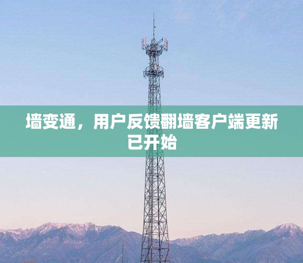 墙变通，用户反馈翻墙客户端更新已开始