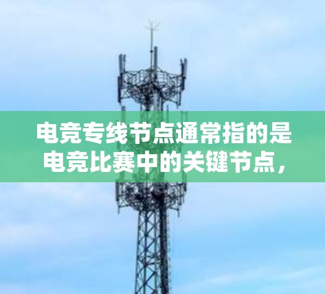 电竞专线节点通常指的是电竞比赛中的关键节点,这些节点负责管理赛事的各个阶段,确保比赛的顺利进行。电竞节点在现代电竞中扮演着重要角色,以下是关于电竞节点的一些基本信息 电竞专线节点通常指的是电竞比赛中的关键节点,这些节点负责管理赛事的各个阶段,确保比赛的顺利进行。电竞节点在现代电竞中扮演着重要角色,以下是关于电竞节点的一些基本信息