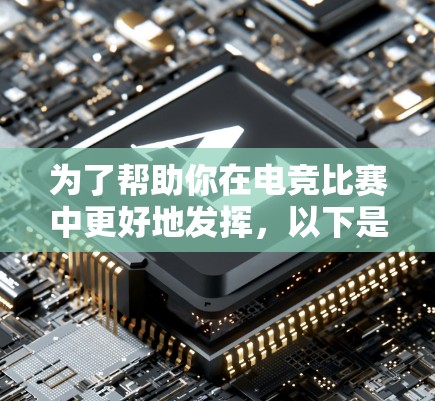 为了帮助你在电竞比赛中更好地发挥,以下是一些关于电竞网络优化工具的详细指南 为了帮助你在电竞比赛中更好地发挥,以下是一些关于电竞网络优化工具的详细指南