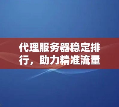 代理服务器稳定排行,助力精准流量管理